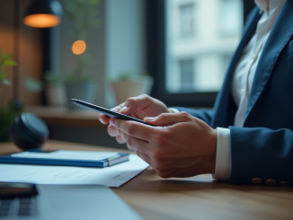 Person paying using a smartphone