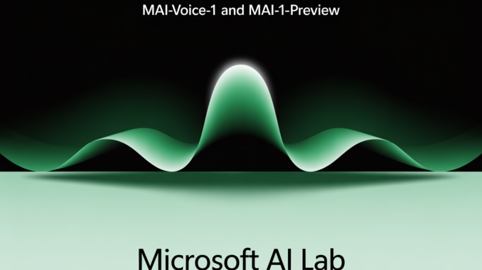 Microsoft AI Lab Unveils MAI-Voice-1 and MAI-1-Preview: New In-House Models for Voice AI