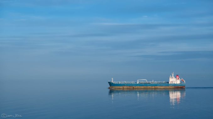 Illustrative image of tanker for article on AI sea navigation aids.