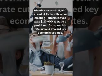 Bitcoin crosses $113,000 ahead of Federal Reserve meeting