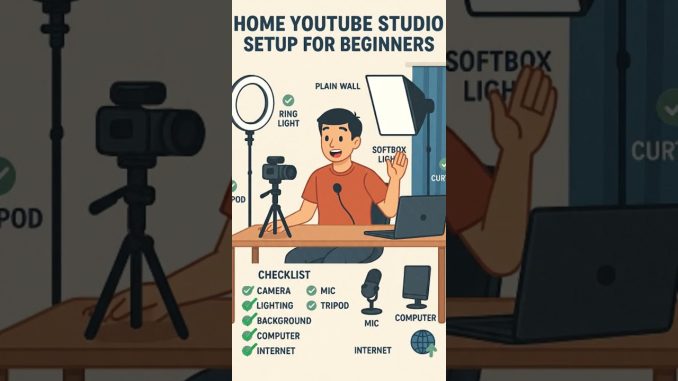 You tube studio setup equipment for beginners #shorts #mrajjuvlogs #ai #aishorts