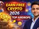 Earn Free Crypto 2026 | Top Airdrops Hindi | Free Crypto Guide