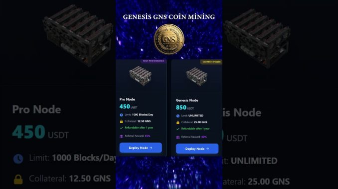 Genesis Blockchain GNS COİN MİNİNG 2026! #genesisblockchain #cryptocurrency #news  #cryptomining
