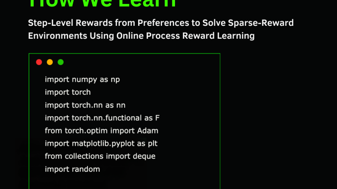 How We Learn Step-Level Rewards from Preferences to Solve Sparse-Reward Environments Using Online Process Reward Learning