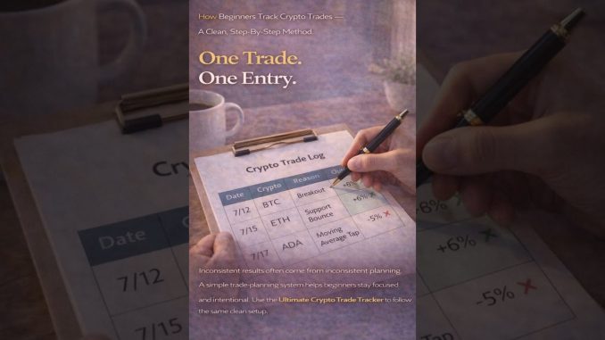 How Beginners Track Crypto Trades — A Clean, Step-By-Step Method