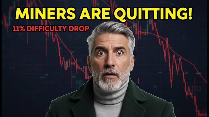 Bitcoin Mining Difficulty Crashes 11% — Biggest Drop Since China Ban | Miners Under Pressure