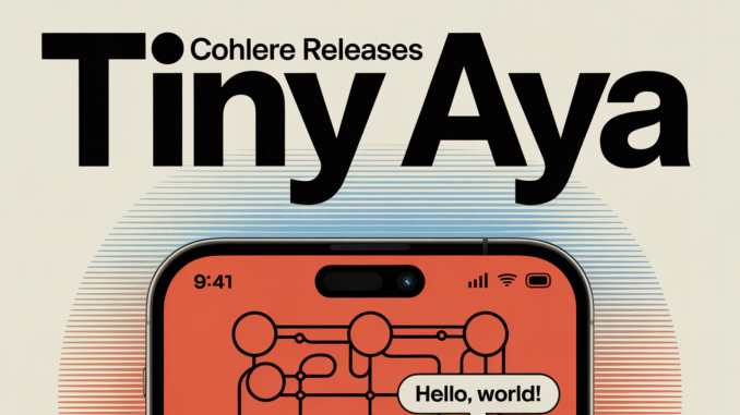 Cohere Releases Tiny Aya: A 3B-Parameter Small Language Model that Supports 70 Languages and Runs Locally Even on a Phone