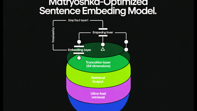 How to Build a Matryoshka-Optimized Sentence Embedding Model for Ultra-Fast Retrieval with 64-Dimension Truncation