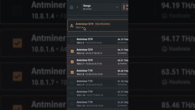 How to Scale Bitcoin Mining Faster with Vnish Bulk Settings #bitcoinmining