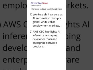 Top 5 AI News – AI Job Shifts, AWS Inference, Google GEAR, Scams Rise, China Push