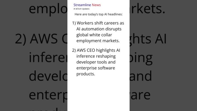 Top 5 AI News – AI Job Shifts, AWS Inference, Google GEAR, Scams Rise, China Push