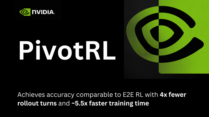 NVIDIA AI Introduces PivotRL: A New AI Framework Achieving High Agentic Accuracy With 4x Fewer Rollout Turns Efficiently