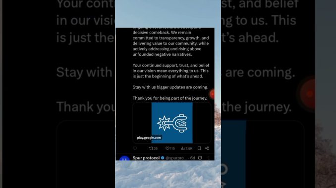 Spur Protocol Restored. Would you continue Mining or quit? #shorts