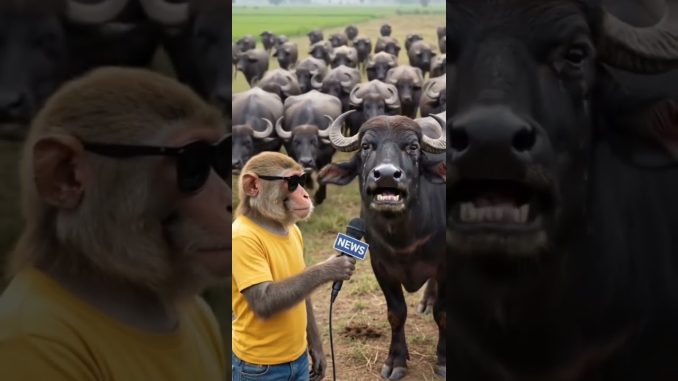 ai  news reporter monkey #ai #comedy