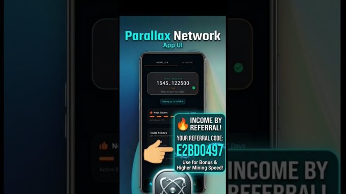 মোবাইল দিয়ে ফ্রি ইনকাম ২০২৬ | Parallax Network Mining Full Guide! 💰 #parallaxnetwork