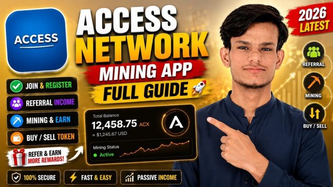 Access Network Mining App Full Guide 🚀 | Join, Referral & Buy Sell Explained (2026)