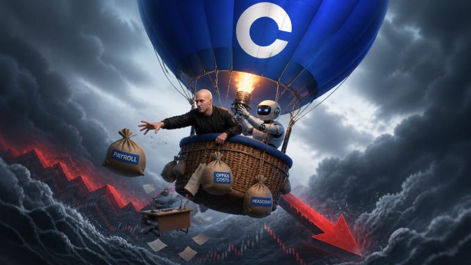 Coinbase cuts 14% of staff as Armstrong ties cost reset to AI and market volatility