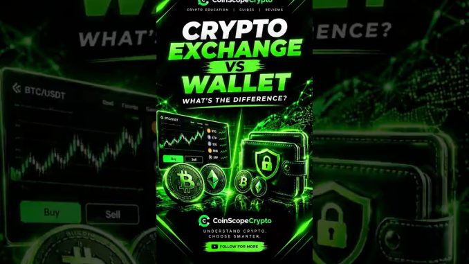 Crypto Exchange vs Wallet 🤔 What’s the Difference? #shorts