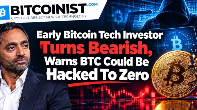 Early Bitcoin Tech Investor Turns Bearish, Warns BTC Could Be Hacked To Zero