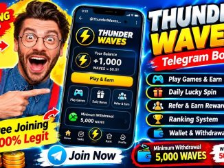 ThunderWaves Telegram Mining Bot | New Telegram Airdrop | Telegram Earning Bot | Crypto Mining Bot