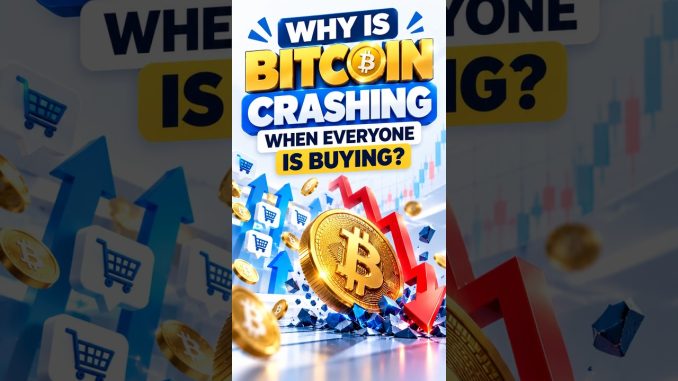 Why Is Bitcoin Crashing When Everyone Is Buying? 😱📉 #shorts #makemoneyonline #uppbeat